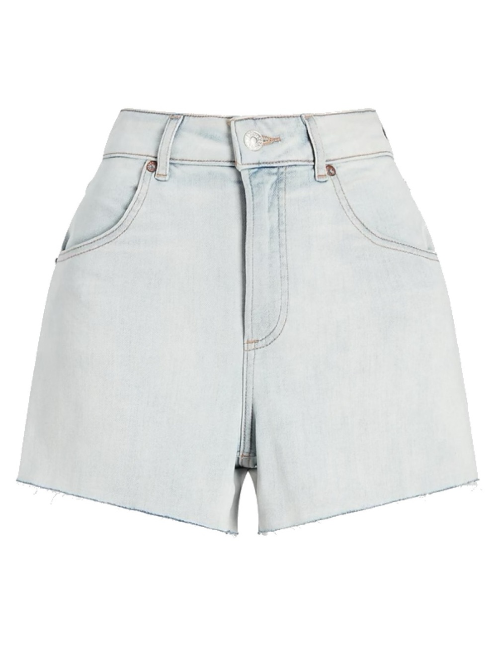 Express Super Light Wash Curvy Super High Rise Mom Cutoff Shorts